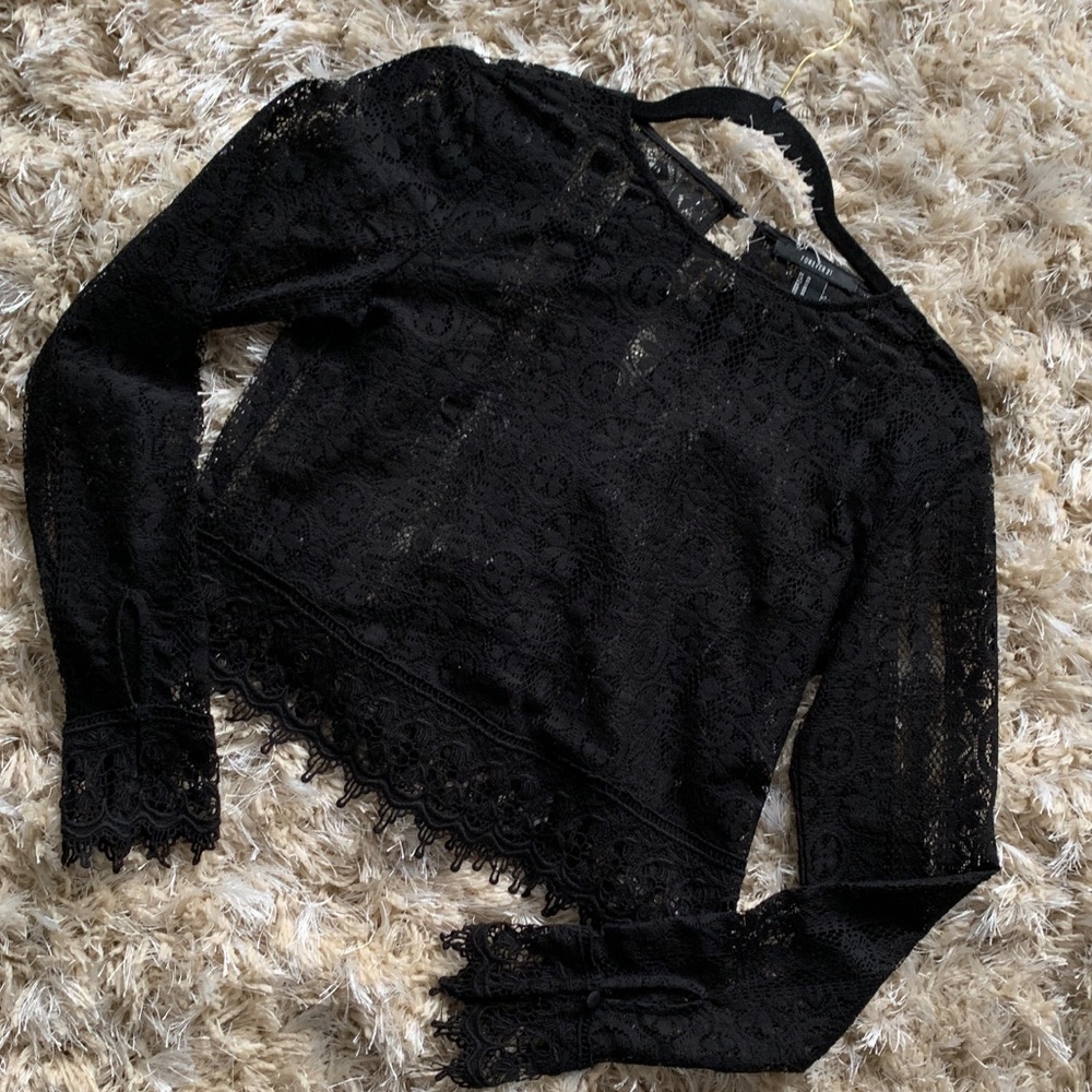 Black lace top